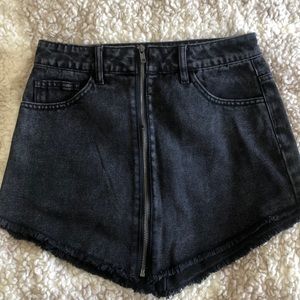 Vintage Black Jean Skirt